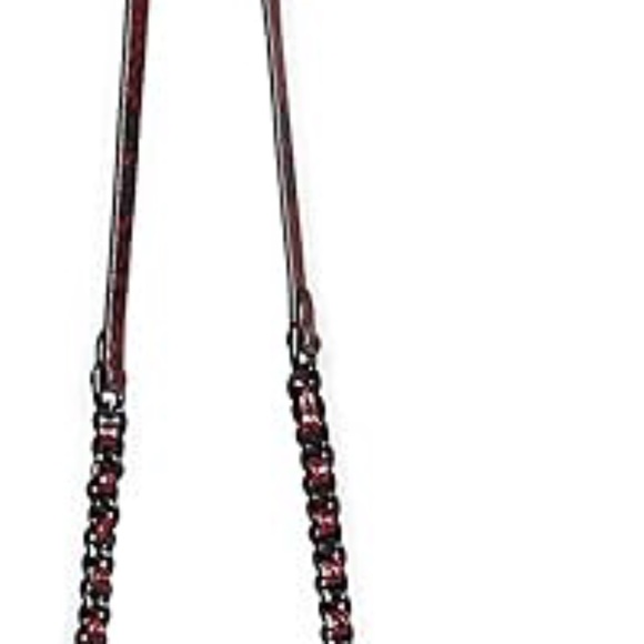 Chic Red Black Python Pattern Leather Crossbody Clutch NWT - Picture 12 of 13